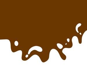 Wavy chocolate background. chocolate drops. wavy background concept. Melted brown background. 