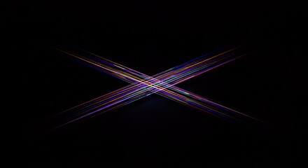 Convergence of colorful lines at a single bright point, representing connectivity, a central hub, networking, and the singularity of a powerful new idea