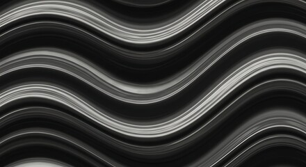 Modern futuristic backdrop with flowing chrome waves. A sleek, 3D-rendered metallic surface with dynamic light reflections and a clean, minimal feel