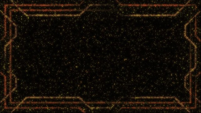 Abstract led flashing lights backdrop set, monochromatic colorful frames, seamless loop video animation. Bulb, lamps, wall of lights motion graphics.