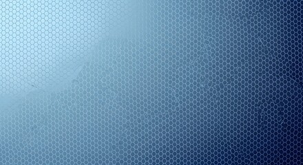 Modern technological background featuring a blue geometric honeycomb grid texture with a cool color gradient for design