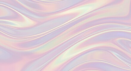 Vaporwave pastel aesthetic translucent pearlescent film with flowing folds and subtle rainbow, elegant abstract background for branding and web