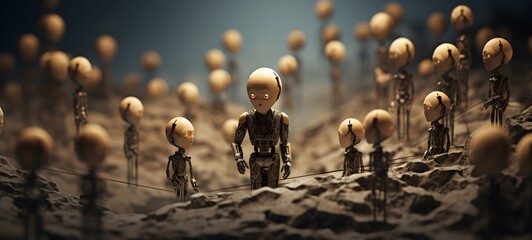 Tiny figures from life lychee,generative AI