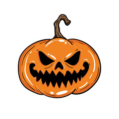 Halloween pumpkin orange cartoon vector Halloween