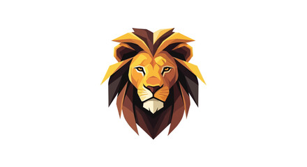 Lion Head Mascot Logo Vector Illustration