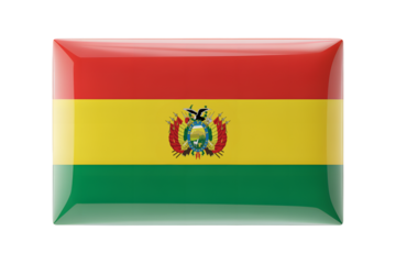 Bold Bolivian flag with glossy finish presents a vibrant representation of national pride and patriotism for use in global communications
