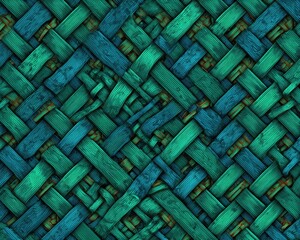 Intricate Woven Pattern In Teal And Blue