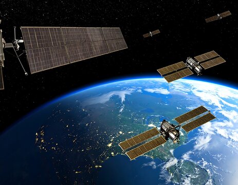 Satellites orbiting Earth