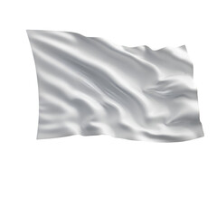 Fototapeta premium Waving White Flag on Black Background