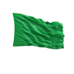 Green Flag Waving in the Wind