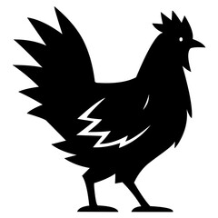 Rooster silhouette vector