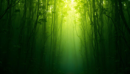 green bamboo forest