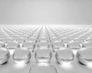 Abstract Geometric Pattern Of Silver Spheres