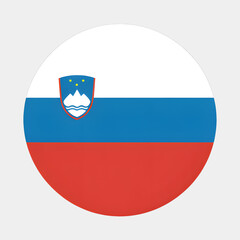 Fototapeta premium Proudly display Slovenian pride with this vibrant circular national flag emblem, perfect for patriotic events and national pride.