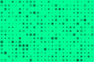 Abstract green geometric pattern with stylized snowflake shapes creating a seamless and modern background design.