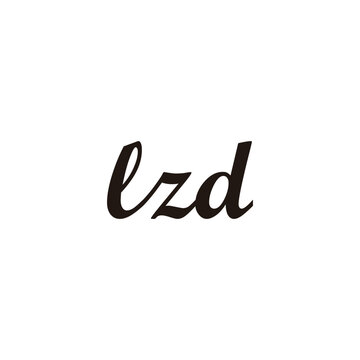 Letter Lzd connect geometric symbol simple logo vector