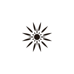 Sunshine, flower geometric symbol simple logo vector