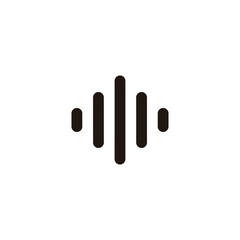 Sound wave geometric symbol simple logo vector