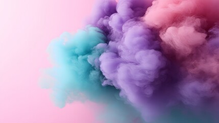 Abstract colorful smoke background with vibrant texture and pastel hues.