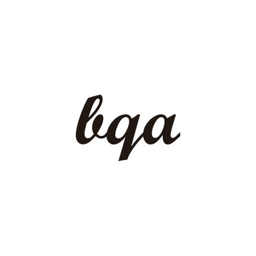 Letter bqa connect geometric symbol simple logo vector
