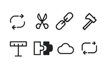 Minimalist Music Management Icon Set