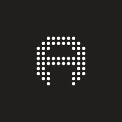 Letter A circles geometric symbol simple logo vector