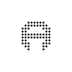 Letter A circles geometric symbol simple logo vector