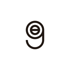 Number 8 in letter g circle geometric symbol simple logo vector