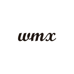 Letter wmx connect geometric symbol simple logo vector