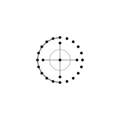 Letter C target, circle, dots geometric symbol simple logo vector © Amrah
