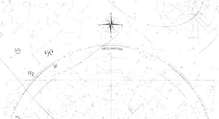 Constellation Map Sketch. Star Pattern Illustration With Celestial Navigation Drawing
