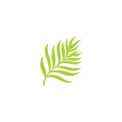Leaf, seaweed geometric symbol simple logo vector