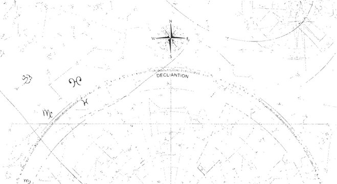 Constellation Map Sketch. Star Pattern Illustration With Celestial Navigation Drawing
