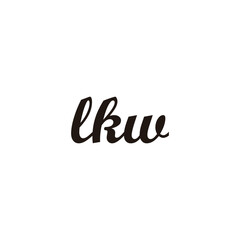Fototapeta premium Letter Lkw connect geometric symbol simple logo vector