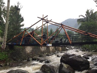 old bridge over the river