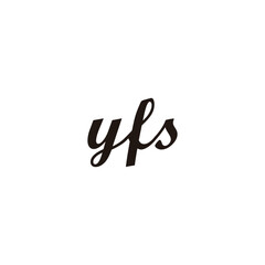 Letter ysf connect geometric simple symbol logo vector