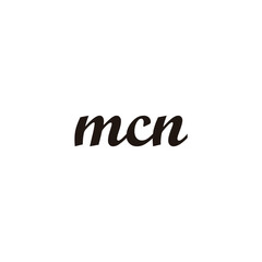 Letter mcn connect geometric symbol simple logo vector