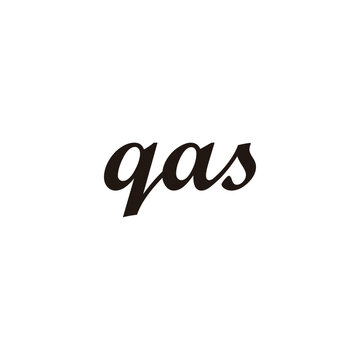 Letter qas connect geometric symbol simple logo vector