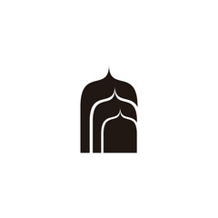Mosque, ramadan, mubarak geometric symbol simple logo vector