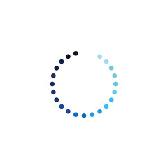 Circles, rounded, loading geometric symbol simple logo vector