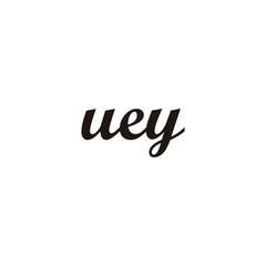 Letter uey connect geometric symbol simple logo vector