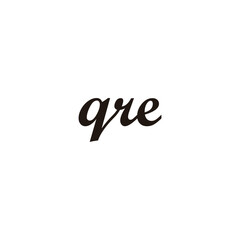 Letter qre connect geometric symbol simple logo vector