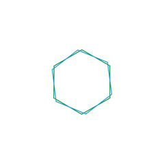 hexagon lines, frame geometric symbol simple logo vector