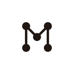 Letter M elements geometric symbol simple logo vector