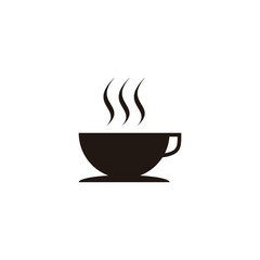 Coffee, drink, hot geometric symbol simple logo vector