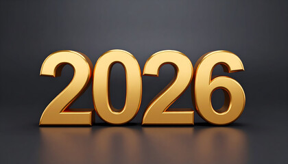 Golden 2026 Year Illustration