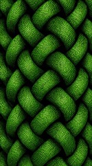 Intricate Green Woven Pattern