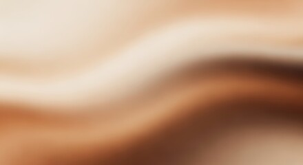 Abstract gradient background with smooth, flowing waves of brown and beige colors, creating a soft, blurred effect