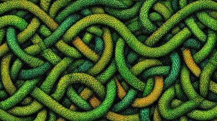 Intricate Colorful Knot Pattern Design