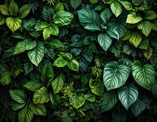 Lush Green Foliage A Vibrant Display of Natures Beauty 4.